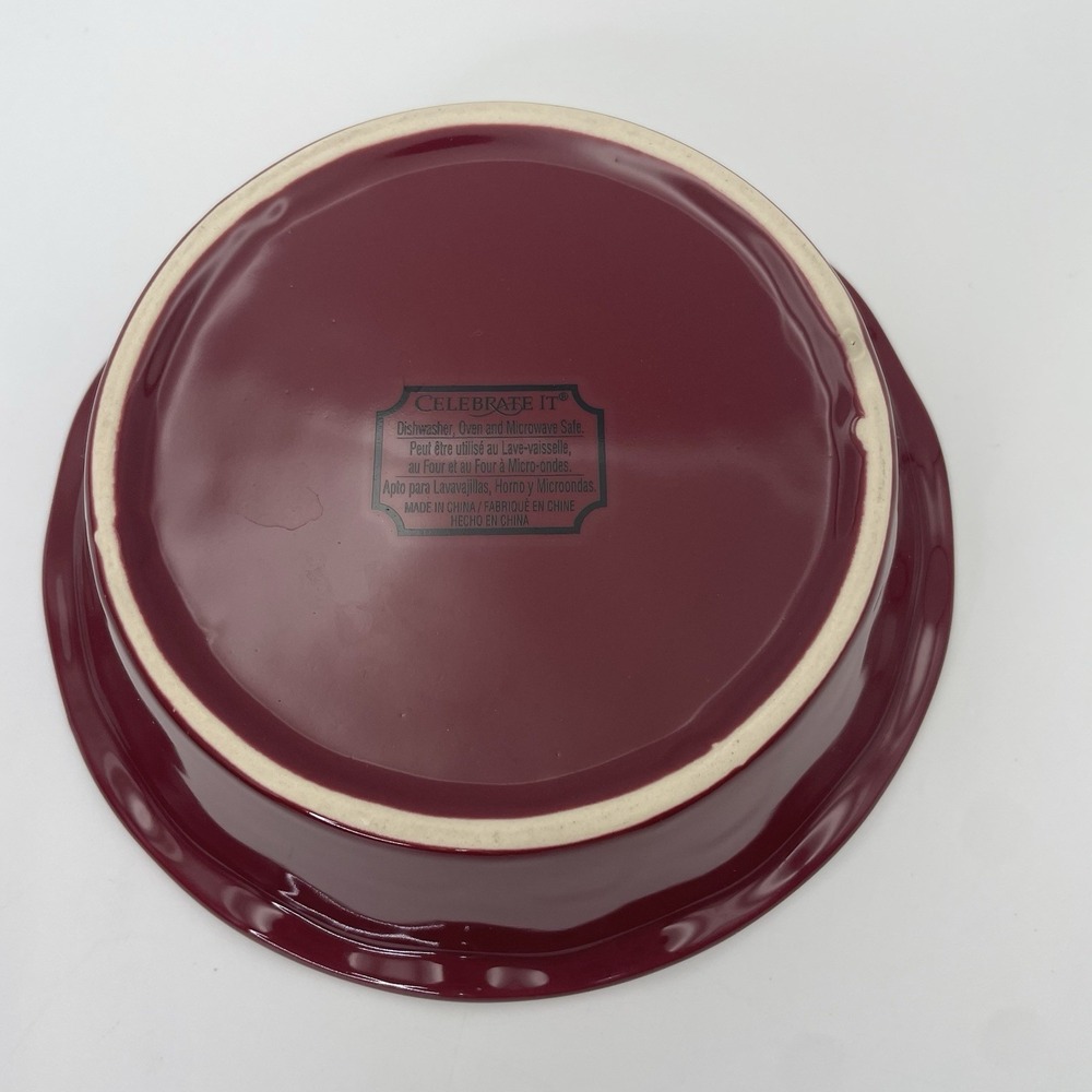 Ruffled Ceramic 6" Mini Pie Dish (Set of 3) Brown/Red Farmhouse Cottage Core - Picture 7 of 16